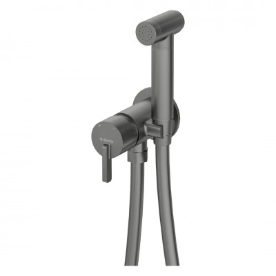 Deante Silia bateria bidetowa podtynkowa ze słuchawką typu bidetta titanium BQS_D34M