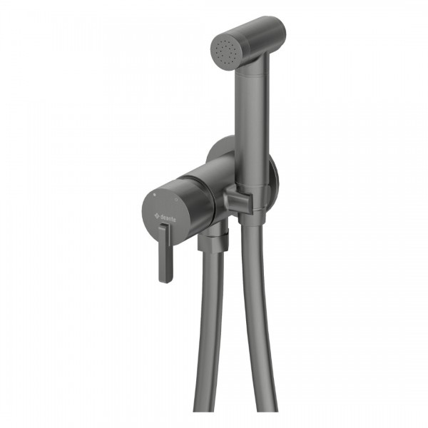 Deante Silia bateria bidetowa podtynkowa ze słuchawką typu bidetta titanium BQS_D34M