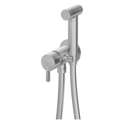 Deante Silia bateria bidetowa podtynkowa ze słuchawką typu bidetta stal szczotkowana BQS_F34M