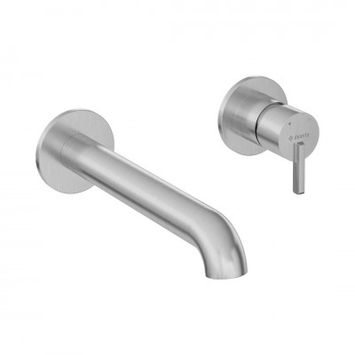 Deante Silia bateria umywalkowa podtynkowa wylewka 22,3 cm stal szczotkowana BQS_F54L