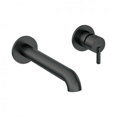 Deante Silia bateria umywalkowa podtynkowa wylewka 22,3 cm czarny mat BQS_N54L