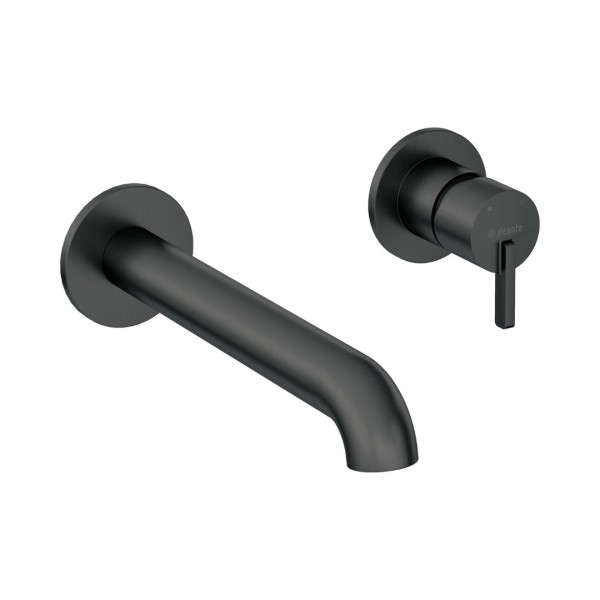 Deante Silia bateria umywalkowa podtynkowa wylewka 22,3 cm czarny mat BQS_N54L