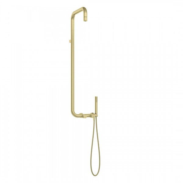 Deante Silia zestaw natryskowy z deszczownicą złoty szczotkowany NQS_R4XM