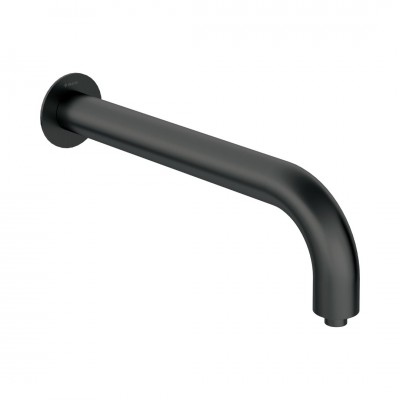 Deante Silia wylewka wannowa ścienna 38,2 cm czarny mat NQS_N41K