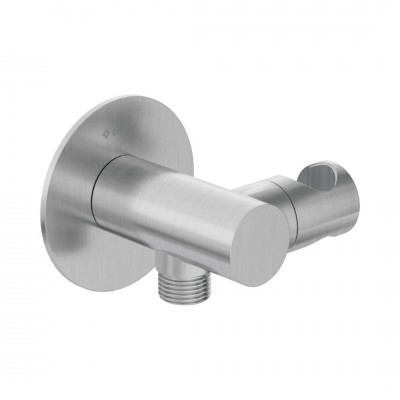 Deante Silia przyłącze kątowe z uchwytem stal szczotkowana NQS_F57K