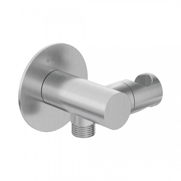 Deante Silia przyłącze kątowe z uchwytem stal szczotkowana NQS_F57K