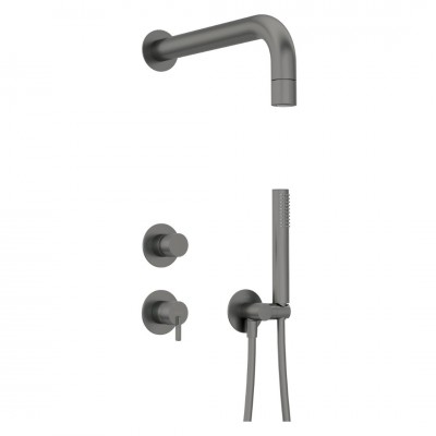 Deante Silia zestaw prysznicowy podtynkowy titanium NQS_D9XK