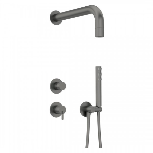 Deante Silia zestaw prysznicowy podtynkowy titanium NQS_D9XK