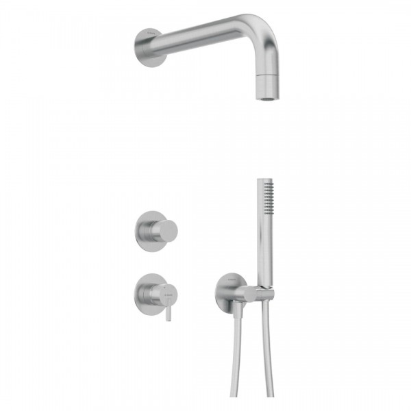 Deante Silia zestaw prysznicowy podtynkowy stal szczotkowana NQS_F9XK