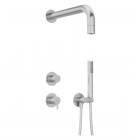 Deante Silia zestaw prysznicowy podtynkowy stal szczotkowana NQS_F9XK