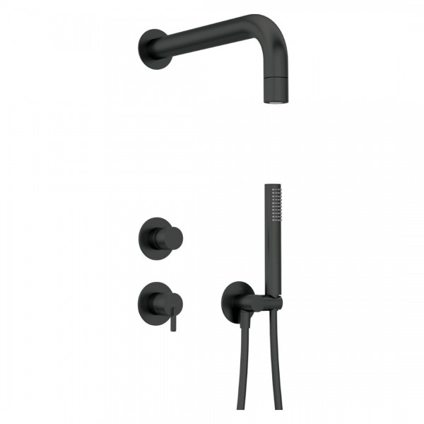 Deante Silia zestaw prysznicowy podtynkowy czarny mat NQS_N9XK
