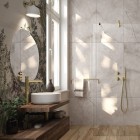 Deante Silia zestaw prysznicowy podtynkowy złoty szczotkowany NQS_R9XK