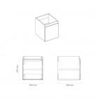 Oltens Vernal szafka 40 cm podumywalkowa wisząca biały połysk 60017000