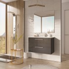 Elita Meble Roma Plus zestaw łazienkowy 80 cm umywalka z szafką antracyt 5110012
