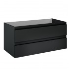 Oltens Vernal szafka 100 cm podumywalkowa wisząca czarny mat 60002300