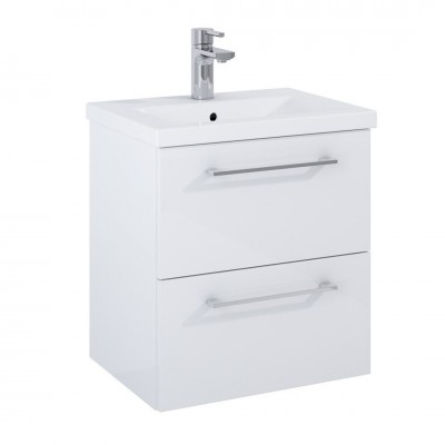 Elita Meble Roma Plus Compact zestaw łazienkowy 50 cm umywalka z szafką biały połysk 167456