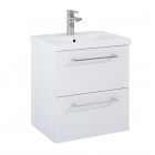 Elita Meble Roma Plus Compact zestaw łazienkowy 50 cm umywalka z szafką biały połysk 167456