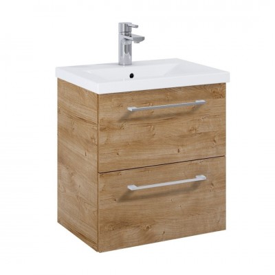 Elita Meble Roma Plus Compact zestaw łazienkowy 50 cm umywalka z szafką dąb canela 167620