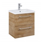 Elita Meble Roma Plus Compact zestaw łazienkowy 50 cm umywalka z szafką dąb canela 167620
