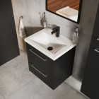 Elita Meble Roma Plus Compact zestaw łazienkowy 50 cm umywalka z szafką czarny mat 168518