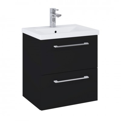 Elita Meble Roma Plus Compact zestaw łazienkowy 50 cm umywalka z szafką czarny mat 168518
