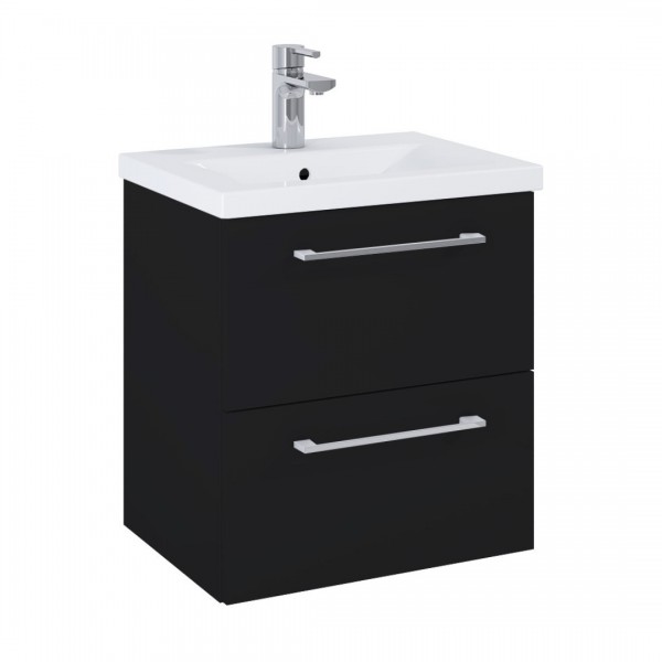 Elita Meble Roma Plus Compact zestaw łazienkowy 50 cm umywalka z szafką czarny mat 168518
