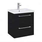Elita Meble Roma Plus Compact zestaw łazienkowy 50 cm umywalka z szafką czarny mat 168518