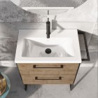 Elita Meble Roma Plus Compact zestaw łazienkowy 60 cm umywalka z szafką dąb canela 167621