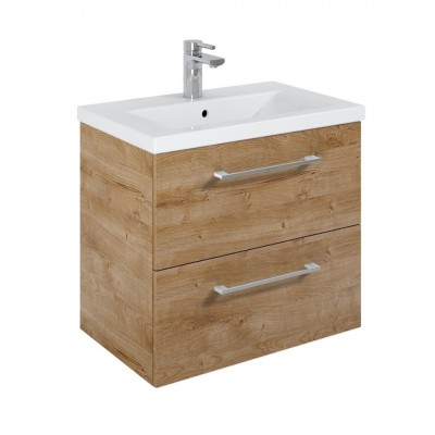 Elita Meble Roma Plus Compact zestaw łazienkowy 60 cm umywalka z szafką dąb canela 167621