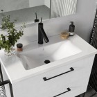 Elita Meble Roma Plus Compact zestaw łazienkowy 80 cm umywalka z szafką biały połysk 167497