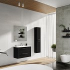 Elita Meble Roma Plus Compact zestaw łazienkowy 80 cm umywalka z szafką czarny mat 168520