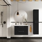 Elita Meble Roma Plus Compact zestaw łazienkowy 80 cm umywalka z szafką czarny mat 168520