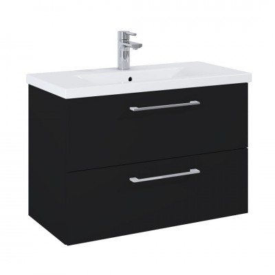 Elita Meble Roma Plus Compact zestaw łazienkowy 80 cm umywalka z szafką czarny mat 168520