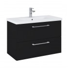 Elita Meble Roma Plus Compact zestaw łazienkowy 80 cm umywalka z szafką czarny mat 168520