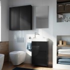 Elita Meble Young Basic Black umywalka z szafką 40 cm 163070