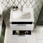 Elita Meble Street Plus zestaw łazienkowy 50 cm umywalka z szafką biały połysk 166283