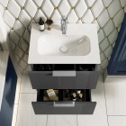 Elita Meble Street Plus zestaw łazienkowy 50 cm umywalka z szafką antracyt 166285