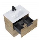 Elita Meble Street Plus zestaw łazienkowy 50 cm umywalka z szafką dąb canela 168903