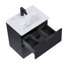 Elita Meble Street Plus zestaw łazienkowy 50 cm umywalka z szafką czarny mat 168902