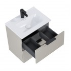 Elita Meble Street Plus zestaw łazienkowy 50 cm umywalka z szafką beżowy mat 168900