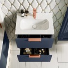 Elita Meble Street Plus zestaw łazienkowy 50 cm umywalka z szafką granatowy mat 168899