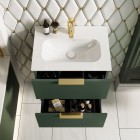 Elita Meble Street Plus zestaw łazienkowy 50 cm umywalka z szafką zielony mat 168898