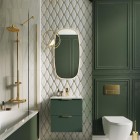 Elita Meble Street Plus zestaw łazienkowy 50 cm umywalka z szafką zielony mat 168898