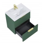Elita Meble Street Plus zestaw łazienkowy 50 cm umywalka z szafką zielony mat 168898