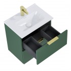 Elita Meble Street Plus zestaw łazienkowy 50 cm umywalka z szafką zielony mat 168898