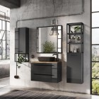 Elita Meble Look Black stelaż wiszący z półkami 168188