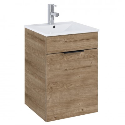 Elita Meble Qubo Plus zestaw łazienkowy 40 cm umywalka z szafką dąb canela 168769