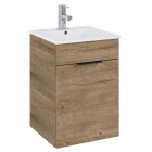 Elita Meble Qubo Plus zestaw łazienkowy 40 cm umywalka z szafką dąb canela 168769