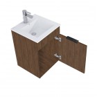 Elita Meble Qubo Plus zestaw łazienkowy 40 cm umywalka z szafką orzech lincoln 168770