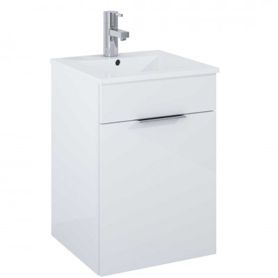 Elita Meble Qubo Plus zestaw łazienkowy 40 cm umywalka z szafką biały połysk 166483